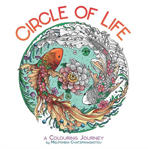 Flot Malebog til voksne, Circle of Life, med flotte naturmotiver